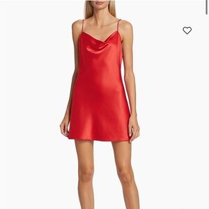 Alice + Olivia Harmony Mini Slip Dress Poppy